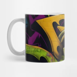 Graffiti wall on street Mug